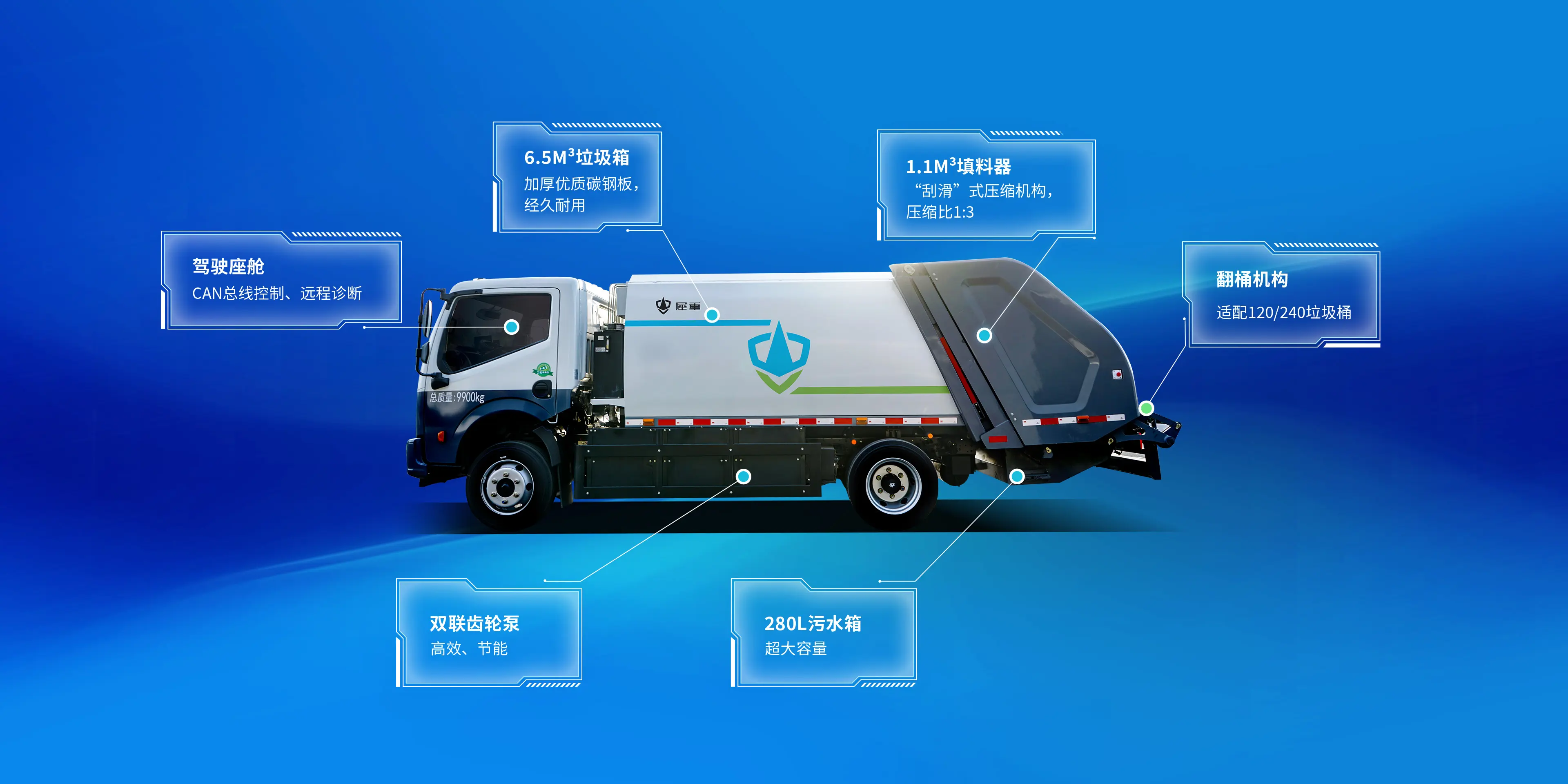 10T压缩式垃圾车